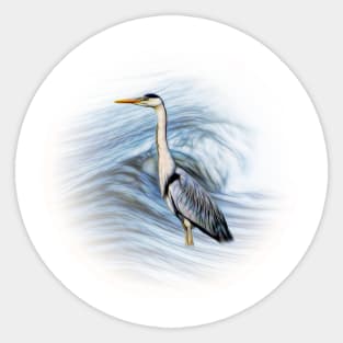 Grey heron Sticker